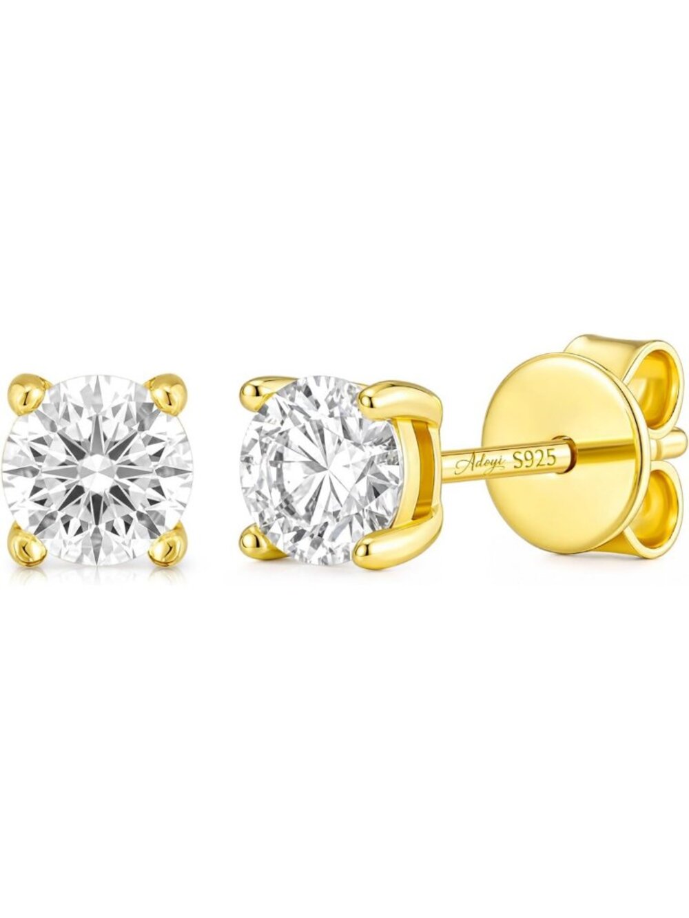 Lab Grown Diamond Stud Earrings in 925 Sterling Silver - Perfect Jewelry Gift